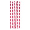 12 Cannucce in carta h 20 cm x  0,6 cm Pois Rosso