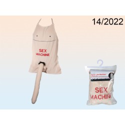14/2022 - Grembiule con pene in peluche, Sex Machine, ca. 66 x  54 cm, in confezione PVC da appendereEAN 4029811328819