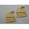 Magnete in legno barca personalizzabile con il nome della tua citta' minimo 50 pezzi