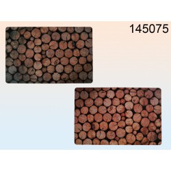 145075 - Set da tavola in polipropilene, Tronchi, tonalità naturale, ca. 43,5 x 26 cm, 2 ass.EAN 4029811351732