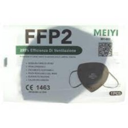 Mascherine FFP2 nere cnfezionate singolarmente 95% efficienza di ventilazione