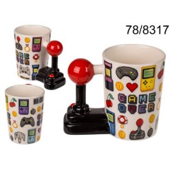 tazza game over con manico a forma di controller, ca. 12 x 9 cm