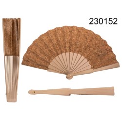 230152 - Ventagli in legno e sughero, ca. 23 cm, 25 pz. per displayEAN 4029811446032