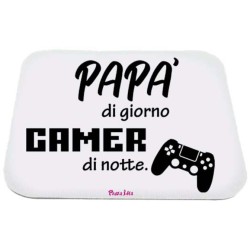 Mousepad rettangolare con stampa papà gamer festa del papà