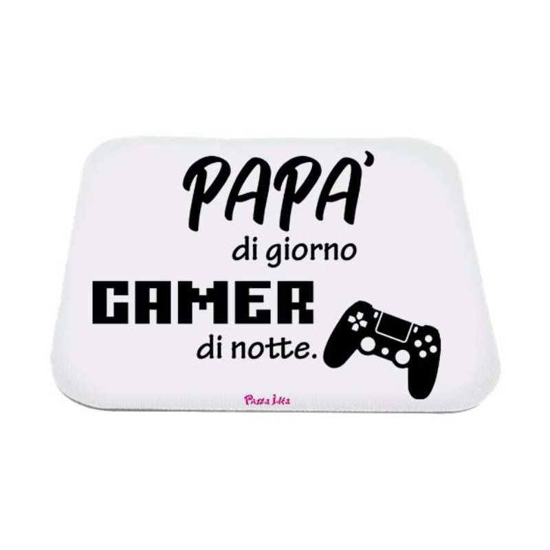 Mousepad rettangolare con stampa papà gamer festa del papà