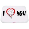 Mousepad rettangolare con stampa san valentino i love you