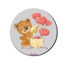 mousepad rotondo d 180 san valentino con orsetto