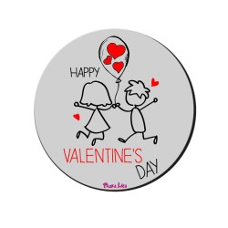 mousepad rotondo d 180 san valentino con scritta happy valentine's day