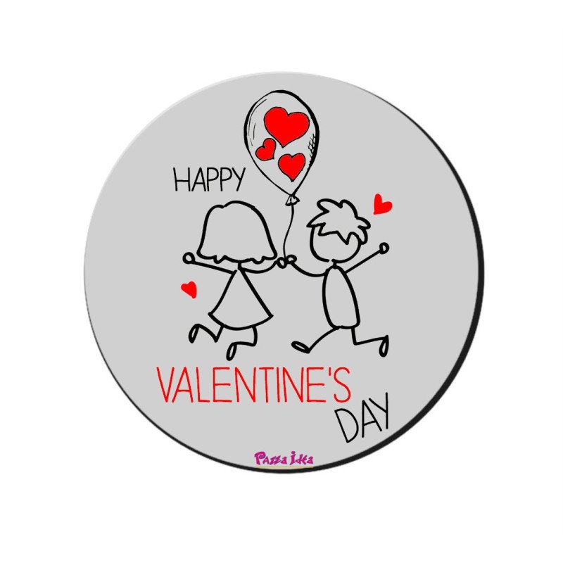 mousepad rotondo d 180 san valentino con scritta happy valentine's day