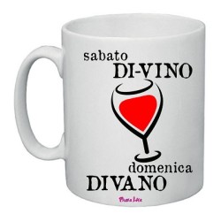 tazza in ceramica uomo o donna con scritta simpatica di-vino