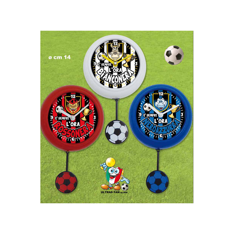 Orologio Pendolo cm 14 (Juve/Milan/Inter)