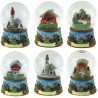 Palla di neve estate con base personalizzabile mm 45 assortita 6 soggetti altezza cm7
