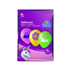 Palloncini  lattice medium unicorno confezione 10 pz