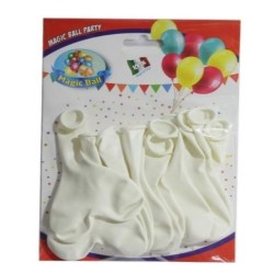 PALLONCINI CUORE BIANCO 12 PZ