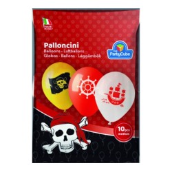 Palloncini in lattice pirati medium confezione con 10 pezzi