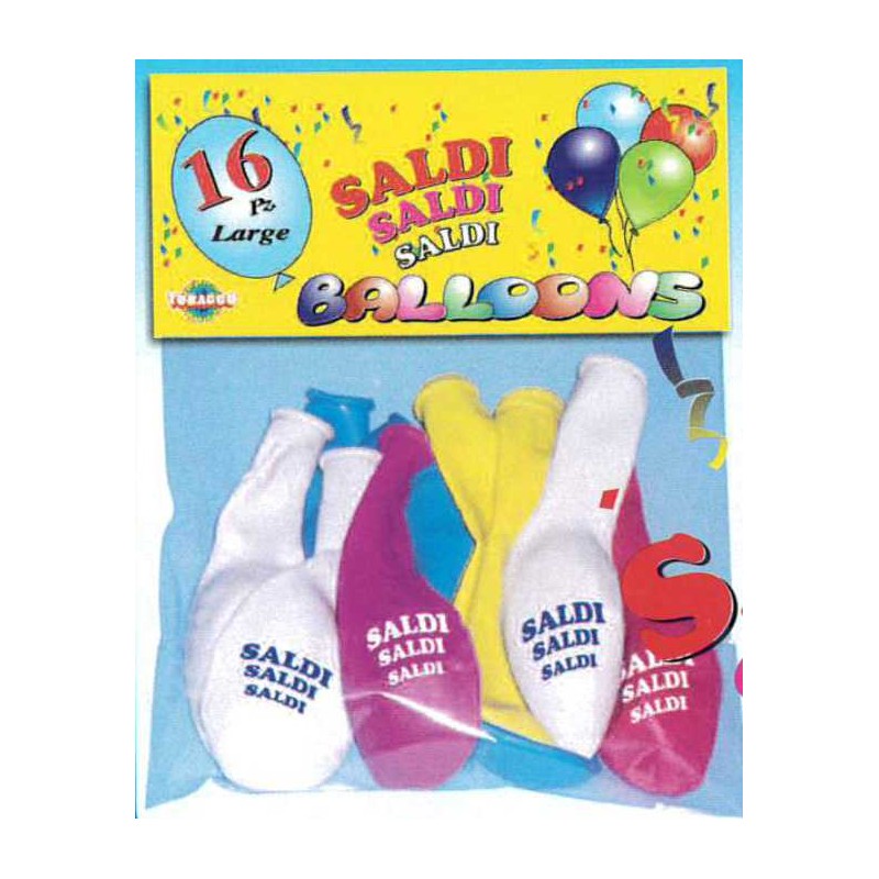 palloncino con stampa saldi conf 16 pezzi large