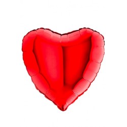 Palloncino in foil cuore rosso h.cm.46 in busta con cavallotto