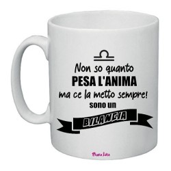 tazza in ceramica uomo o donna con scritta simpatica segno bilancia