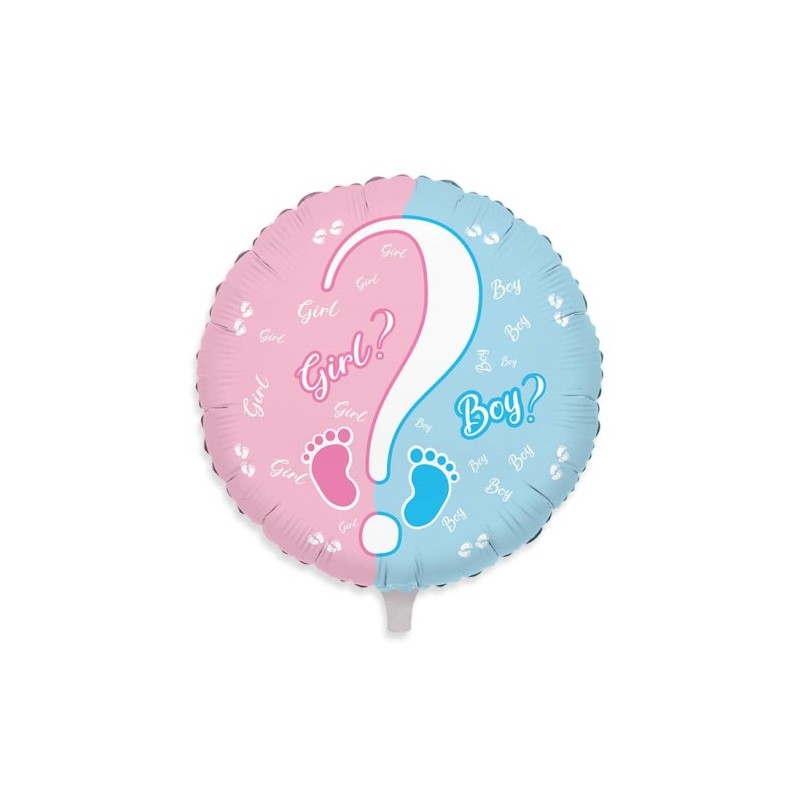 Palloncino Mylar 18" Baby Girl or Boy? cm 45