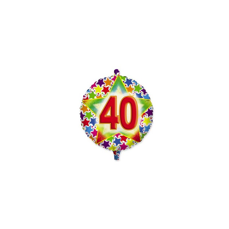 palloncino mylar tondo cm 45 compleanno 40 anni 18"