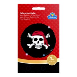 PALLONCINO PIRATA MYLAR TONDO - 45 CM -