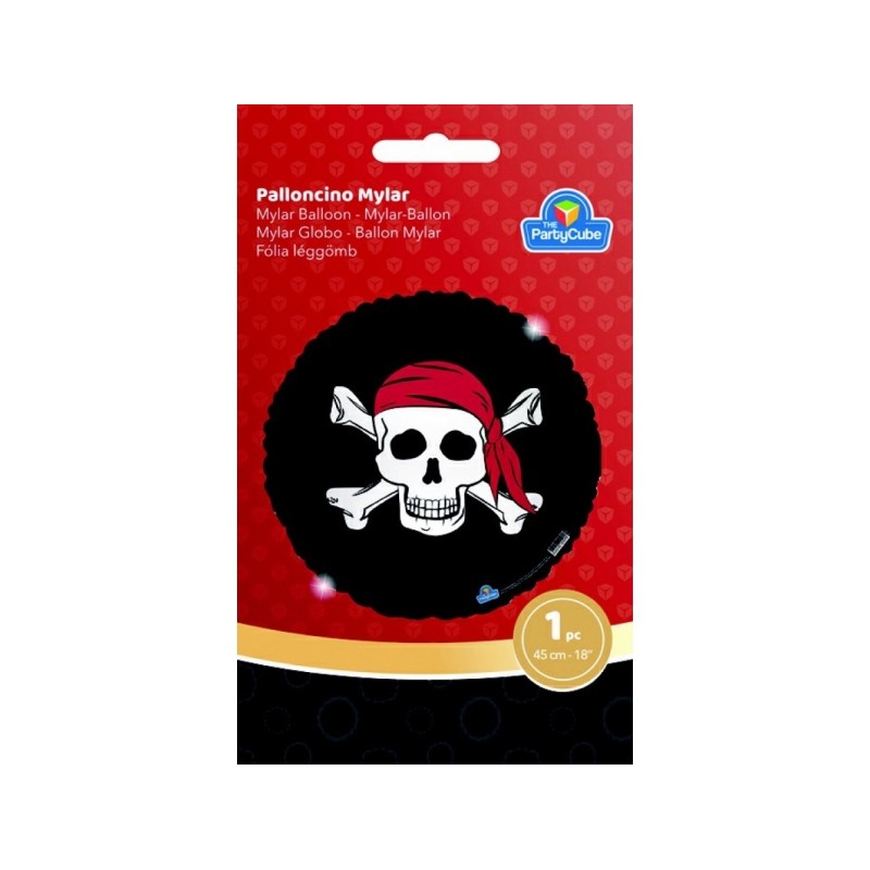 PALLONCINO PIRATA MYLAR TONDO - 45 CM -