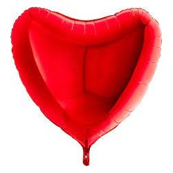 Pallone mylar cuore rosso 45 cm