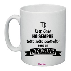 tazza in ceramica uomo o donna con scritta simpatica segno vergine