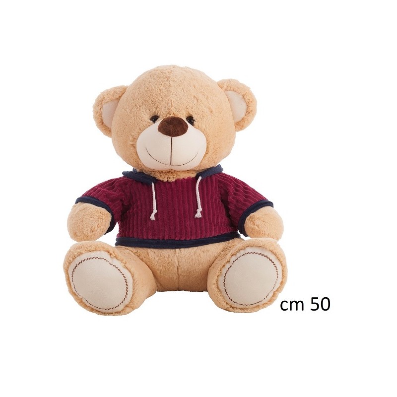 peluche orso con felpa cm 50