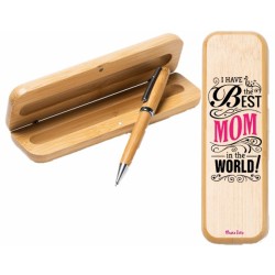 Penna con scatola in legno...