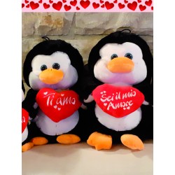 PINGUINO cm 15 CON CUORE TI...