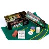 Poker chips e game con scatola in metallo