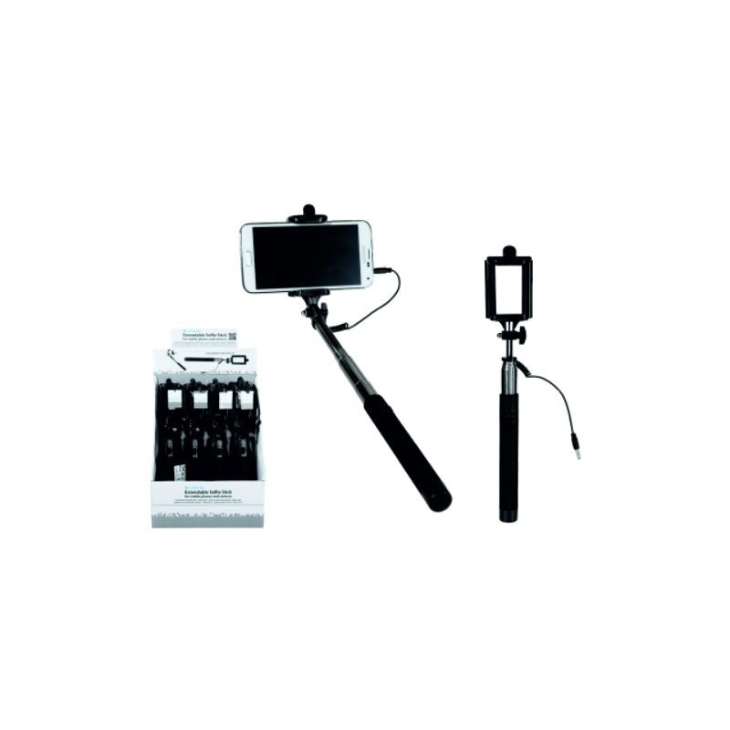 Portacellulare estendibile,Selfie-Stick con spina 3, 5 mm, ca. 82 cm, 12 pz. per display
