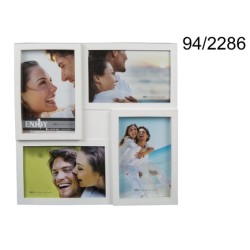Portafoto bianco in plastica per 4 foto 10 x 15 cm, 720/PALEAN 4029811240739