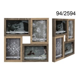 Portafoto in legno, Simple Style, 29 x 29 cm, per 2 foto 14 x 10 cm & 2 foto 10 x 15 cm, 390/PALEAN 4029811391004