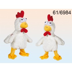 61/6984 - Gallo da strangolare in peluche con movimento & sound, ca. 33 cm, per 3 pile mignon (AA)EAN 4029811352630