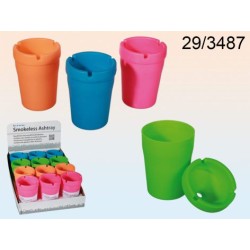 Posacenere mangiafumo in plastica, Colours, ca. 10 x 8 cm, 4 ass., 12 pz. per display, EAN 4029811331390