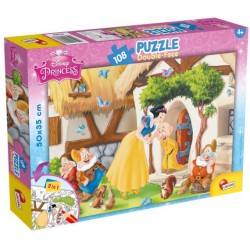 Puzzle biancaneve double face pezzi 108 cm 50x35