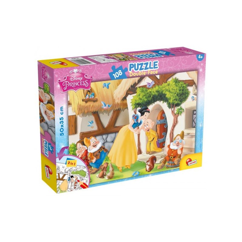 Puzzle biancaneve double face pezzi 108 cm 50x35