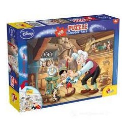Puzzle Pinocchio 2 IN 1 108 pezzi lisciani