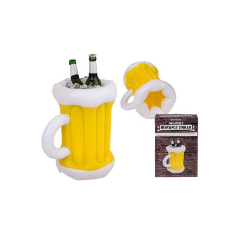 Refrigerante gonfiabile per bibite,Boccale di birra, A: ca. 36 cm, in confezione regalo variopinta