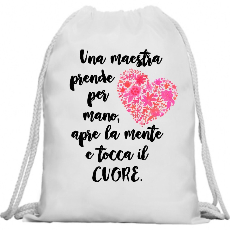 Sacca sport Una maestra prende per mano, apre la mente e tocca il cuore