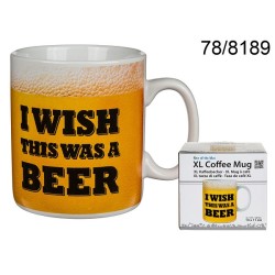 78/8189 - Tazza, I wish this was a beer, ca. 13 x 11 cm, in terraglia, 360/PALEAN 4029811354641