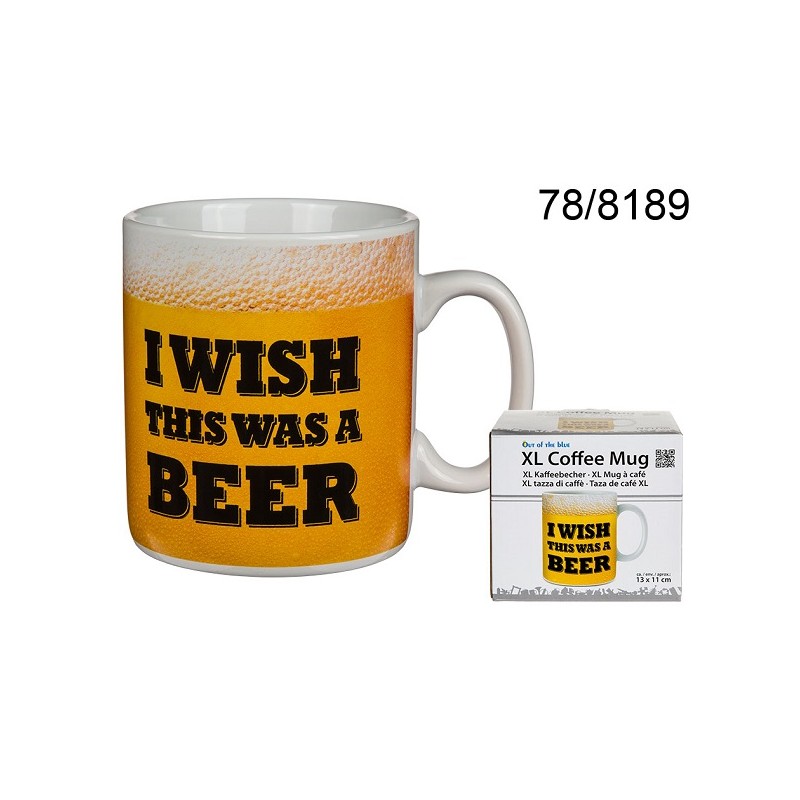 78/8189 - Tazza, I wish this was a beer, ca. 13 x 11 cm, in terraglia, 360/PALEAN 4029811354641