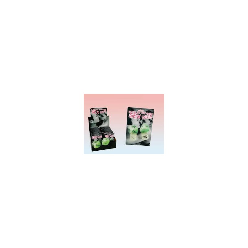 90/1031 - Dadi dell'amore, Kamasutra, fluorescenti, set da 2 su blister,  24 pz. per display, 2304/PAL