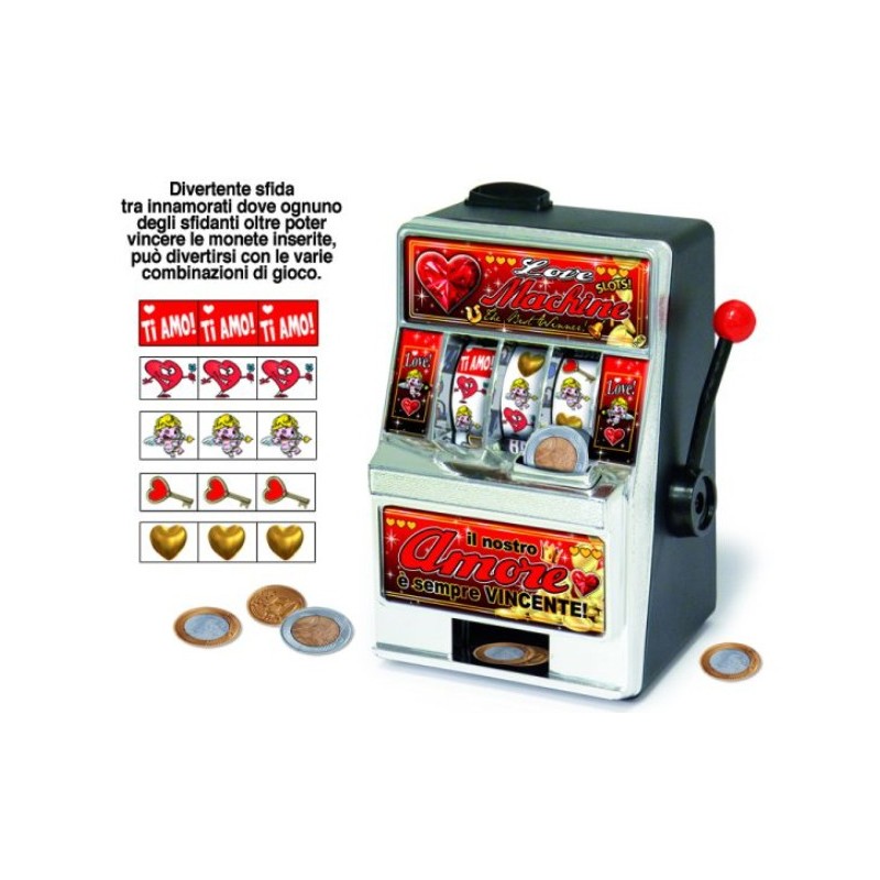 SLOT MACHINE SALVADANAIO AMORE 12x10x19 ORDINE MINIMO 2 PZ.