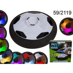 Soccer air di plastica, con 3 LED, D: ca. 19 cm, per 4 pile mignon (AA),