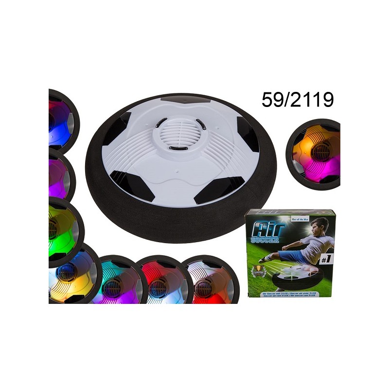 Soccer air di plastica, con 3 LED, D: ca. 19 cm, per 4 pile mignon (AA),