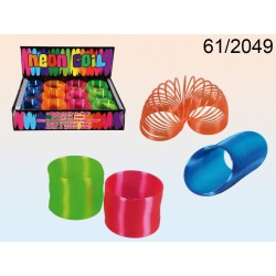 Spirale in plastica, Neon, ca. 7,5 cm, 4 colori ass., 12 pz.