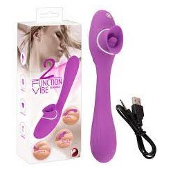 Stimolatore flessibile doppia funzione con lingua rotante in silicone